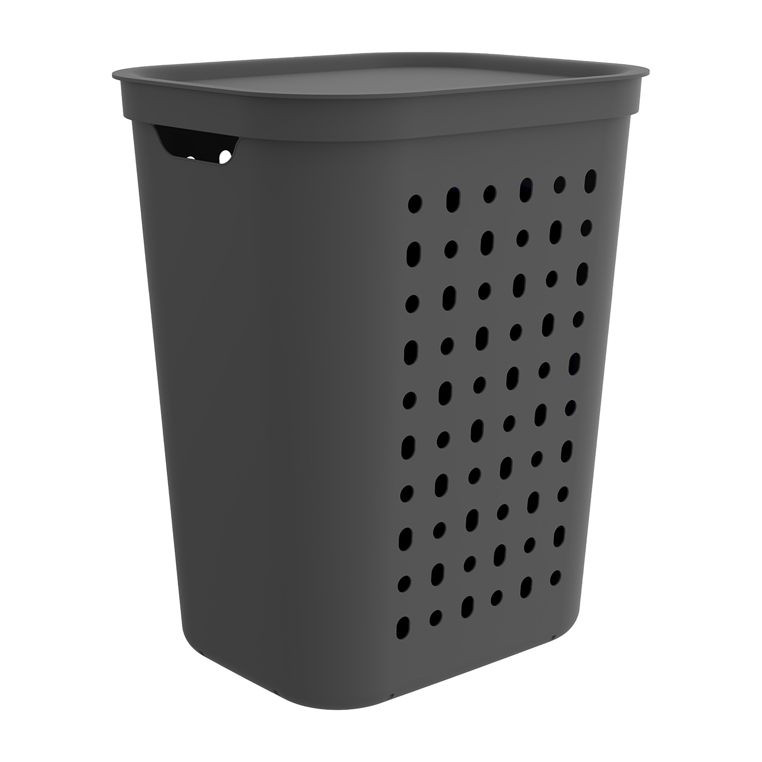 Kosz na bieliznę do prania Rotho Jona, 55 L, antracytowy