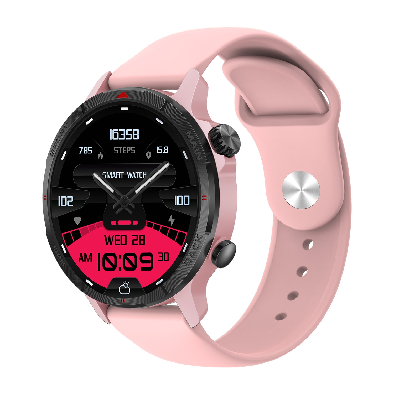Smartwatch Tracer GP-Navi PK, wodoodporny, różowy