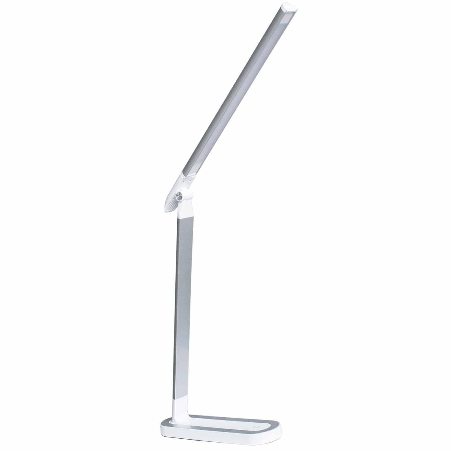 Lampa biurkowa Sanico Goldlux Madera LED, 4000K, biało-srebrna