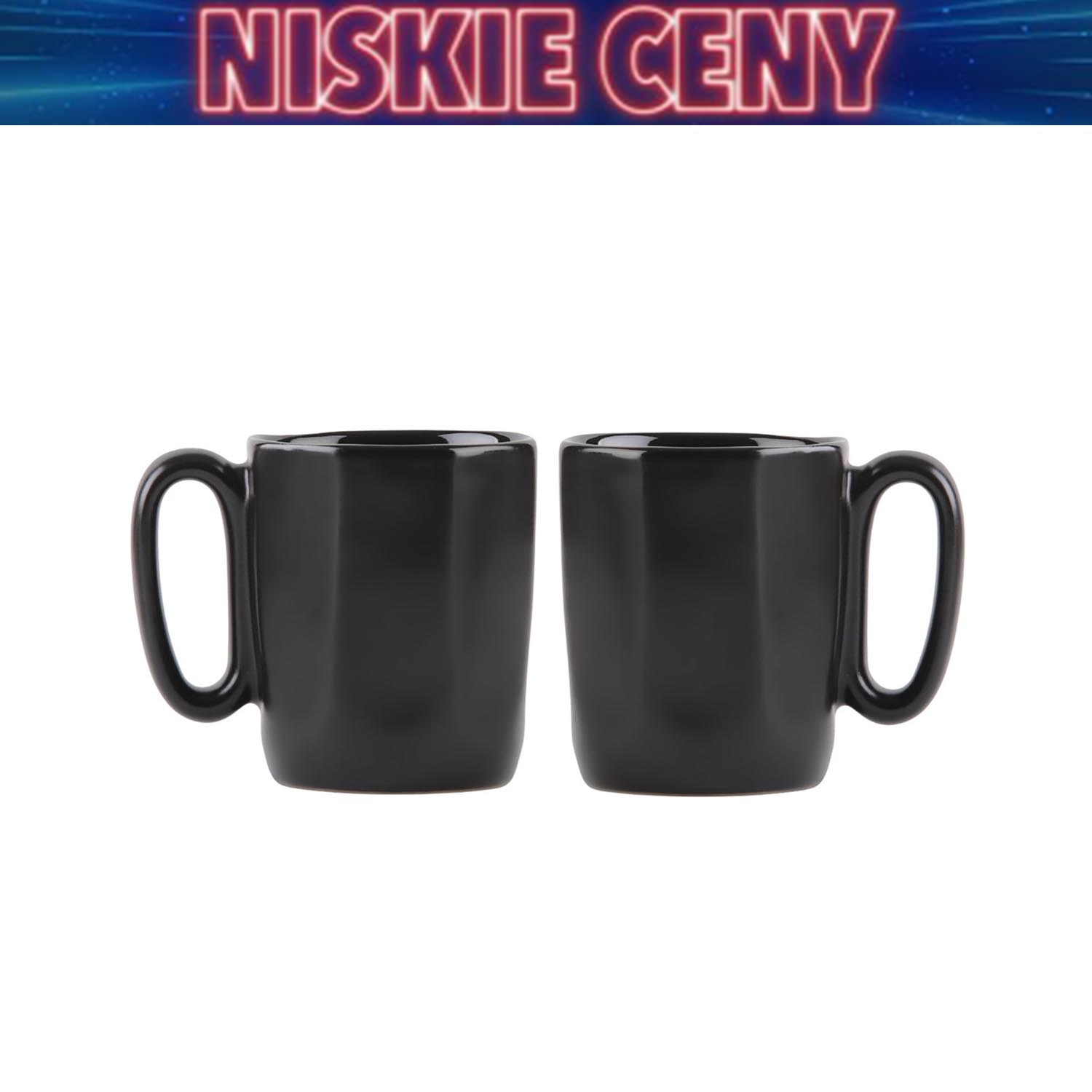 Kubki ceramiczne do espresso Vialli Design Fuori, 80 ml, 2 sztuki, czarne