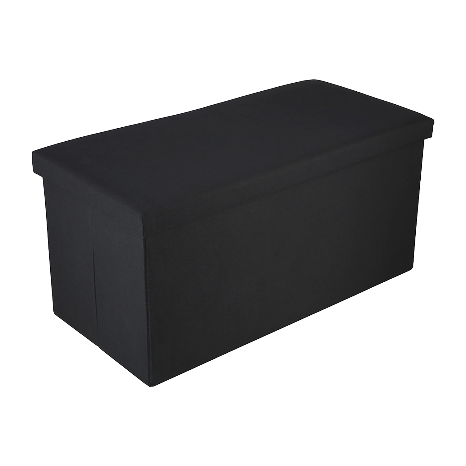 Puf ze schowkiem Smukee Home, 76 x 38 x 38 cm, czarny