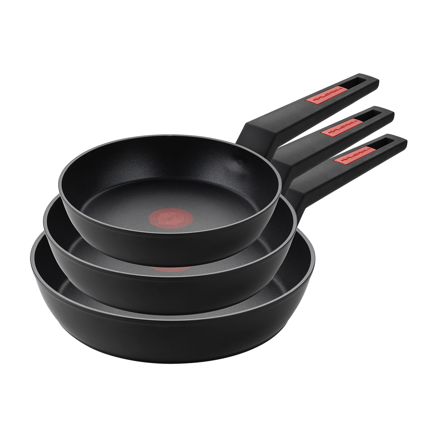 Zestaw 3 patelni Thermosensor by Mateusz Gessler, non-stick, czarne