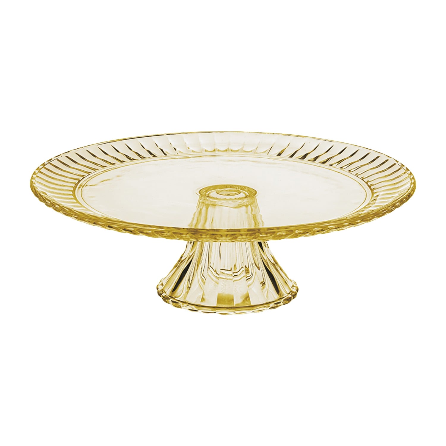 Patera szklana Florina Sorrento, 31 cm, żółta