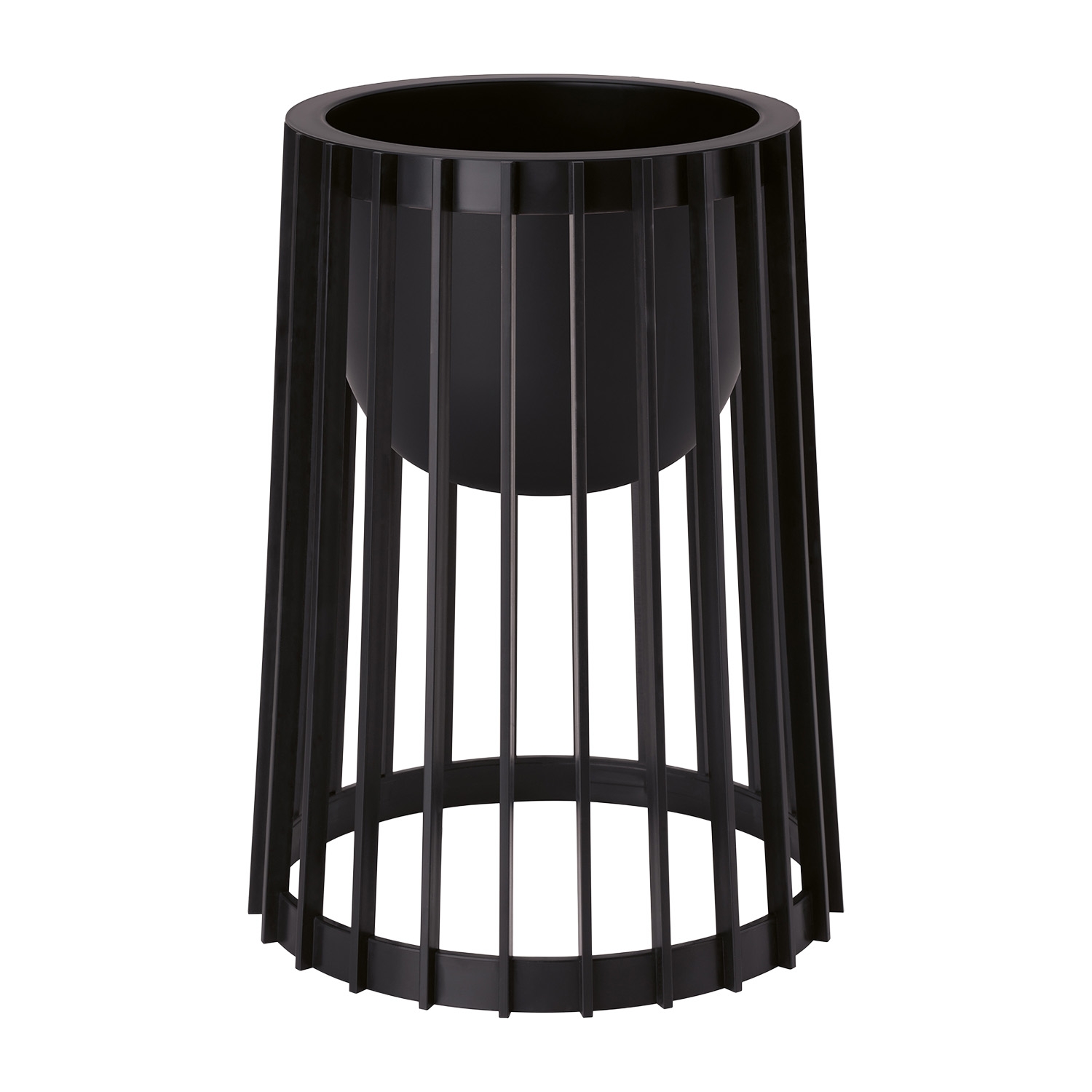 Kwietnik Form Platic Standy, z wkładem doniczkowym 24 cm, czarny