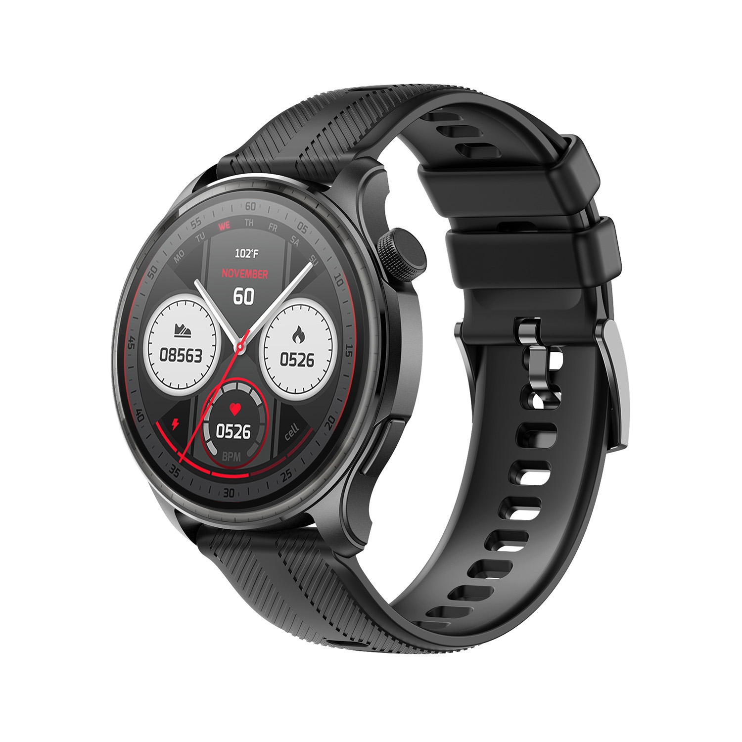 Smartwatch Tracer SM7 Shadow, Amoled, czarny
