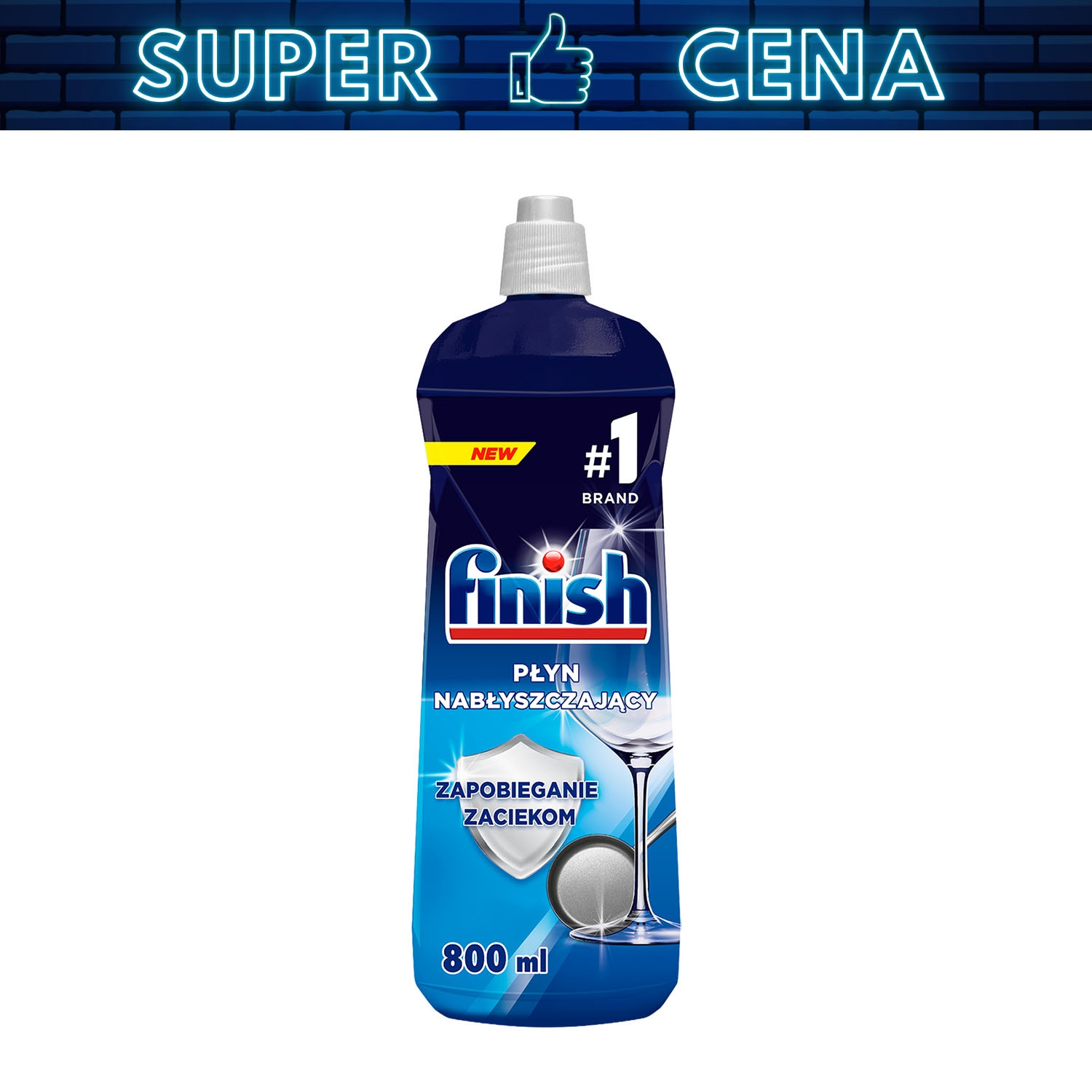 Płyn nabłyszczający do zmywarki Finish Shine&Protect, 800 ml