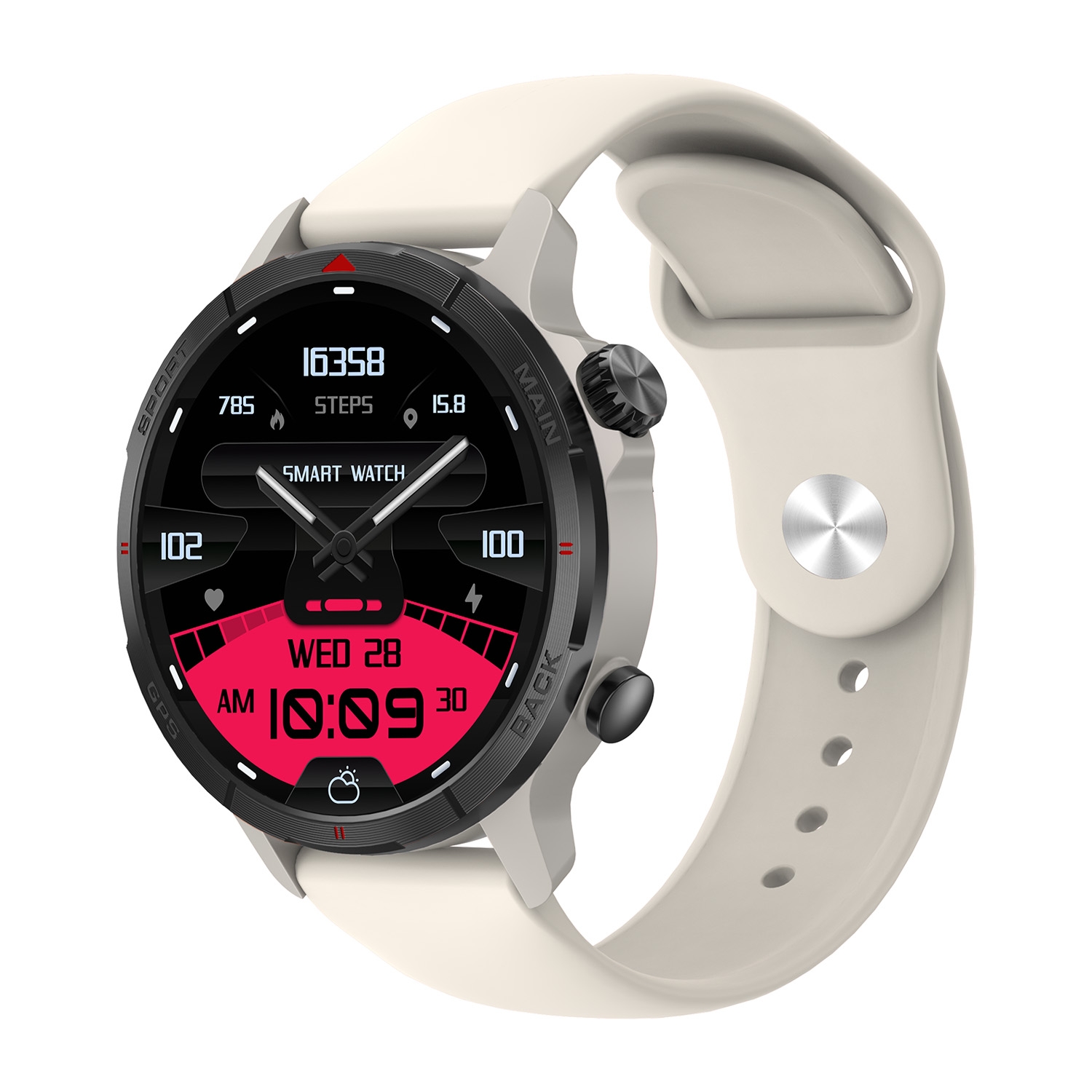 Smartwatch Tracer GP-Navi WH, wodoodporny, biały