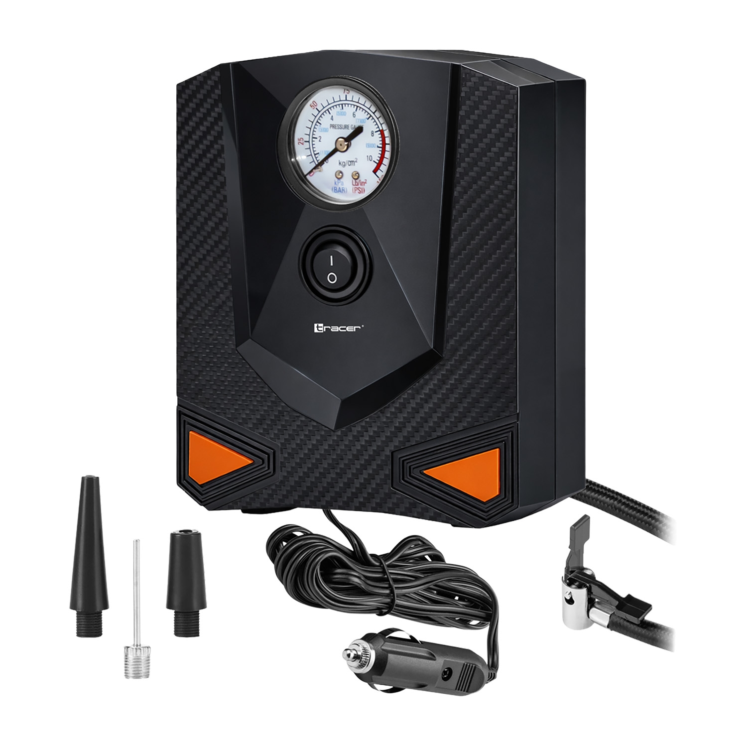 Kompresor samochodowy Tracer RES-03ML, 12 V, 3 końcówki