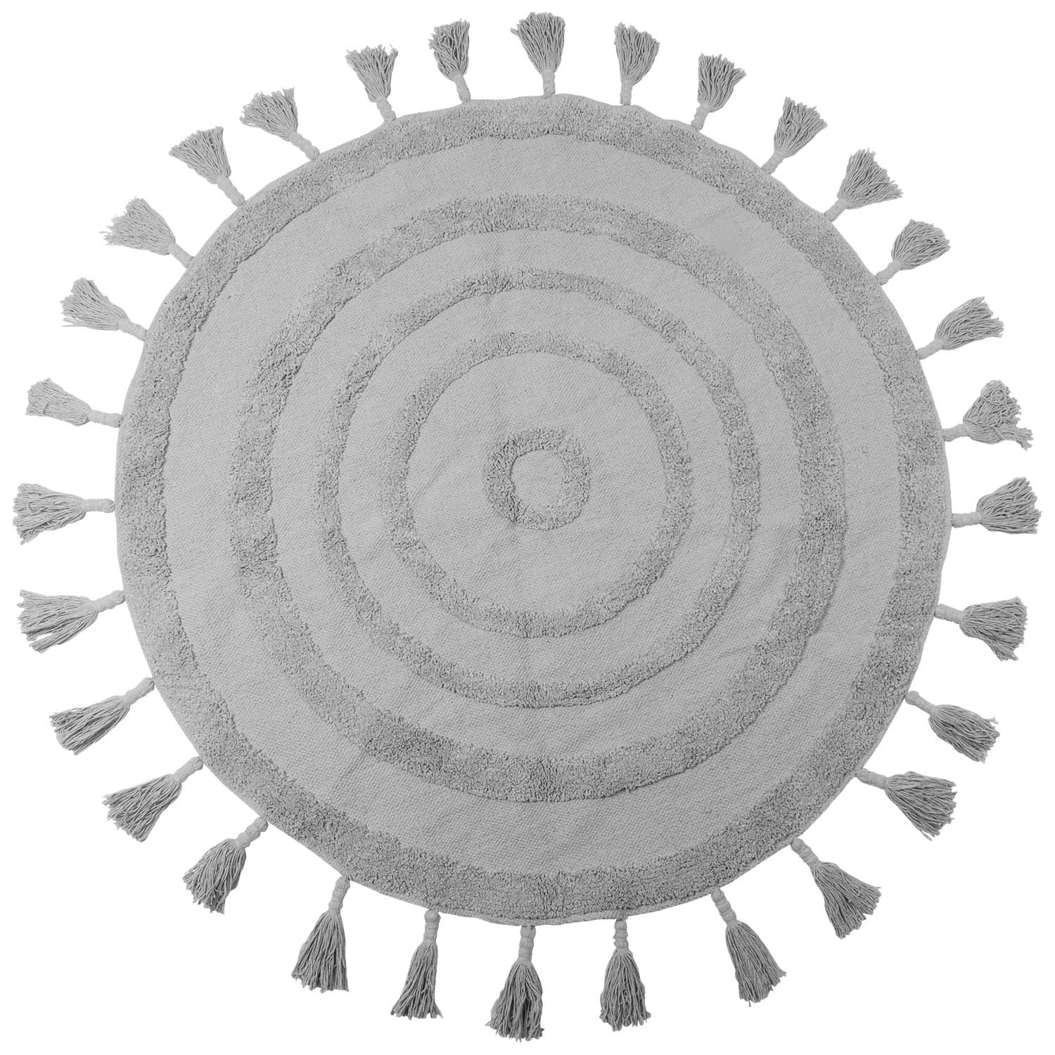Dywan z frędzlami Multi-decor Bali, koło, 100 cm, szary