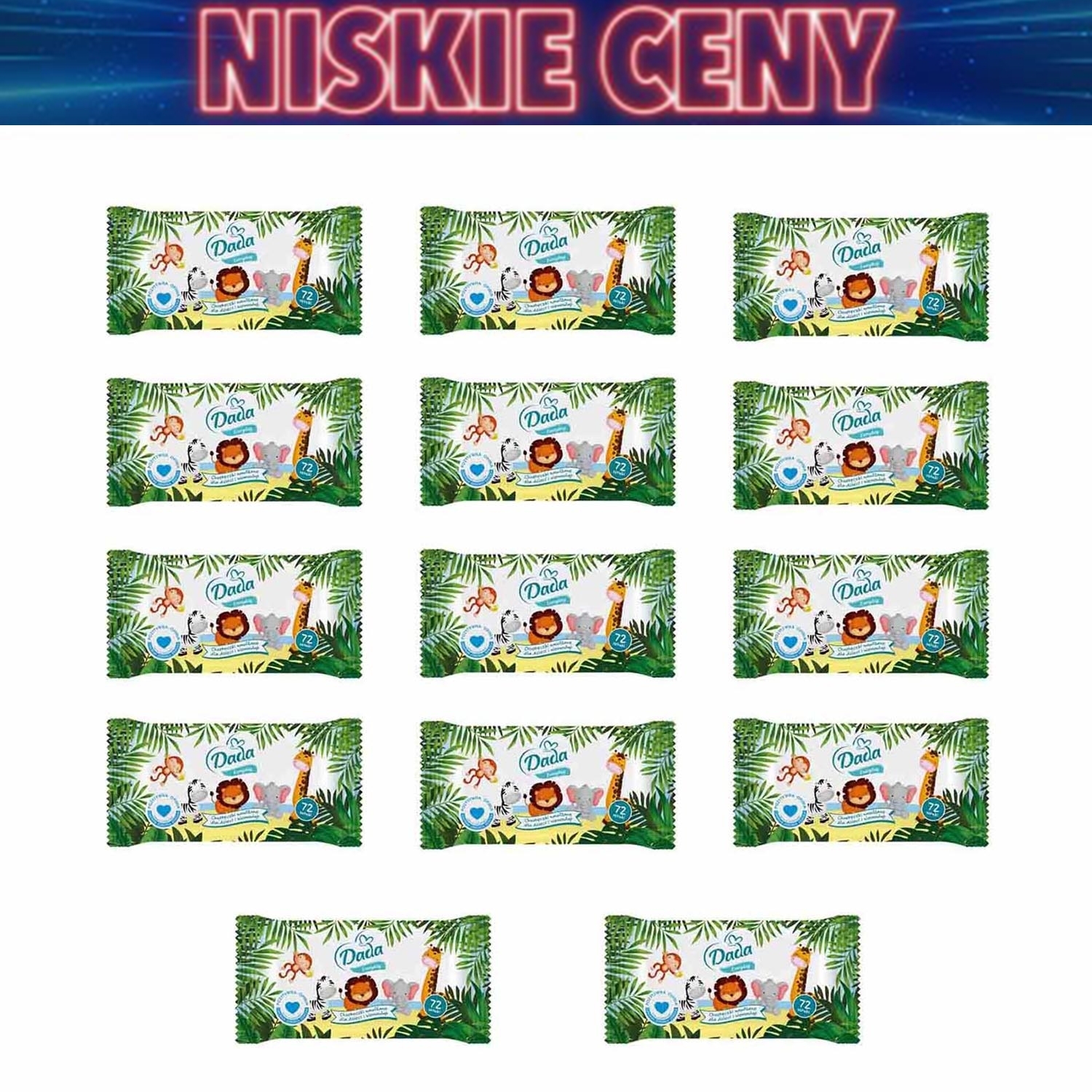 Chusteczki nawilżane dla dzieci Dada Everyday, 14 x 72 sztuki