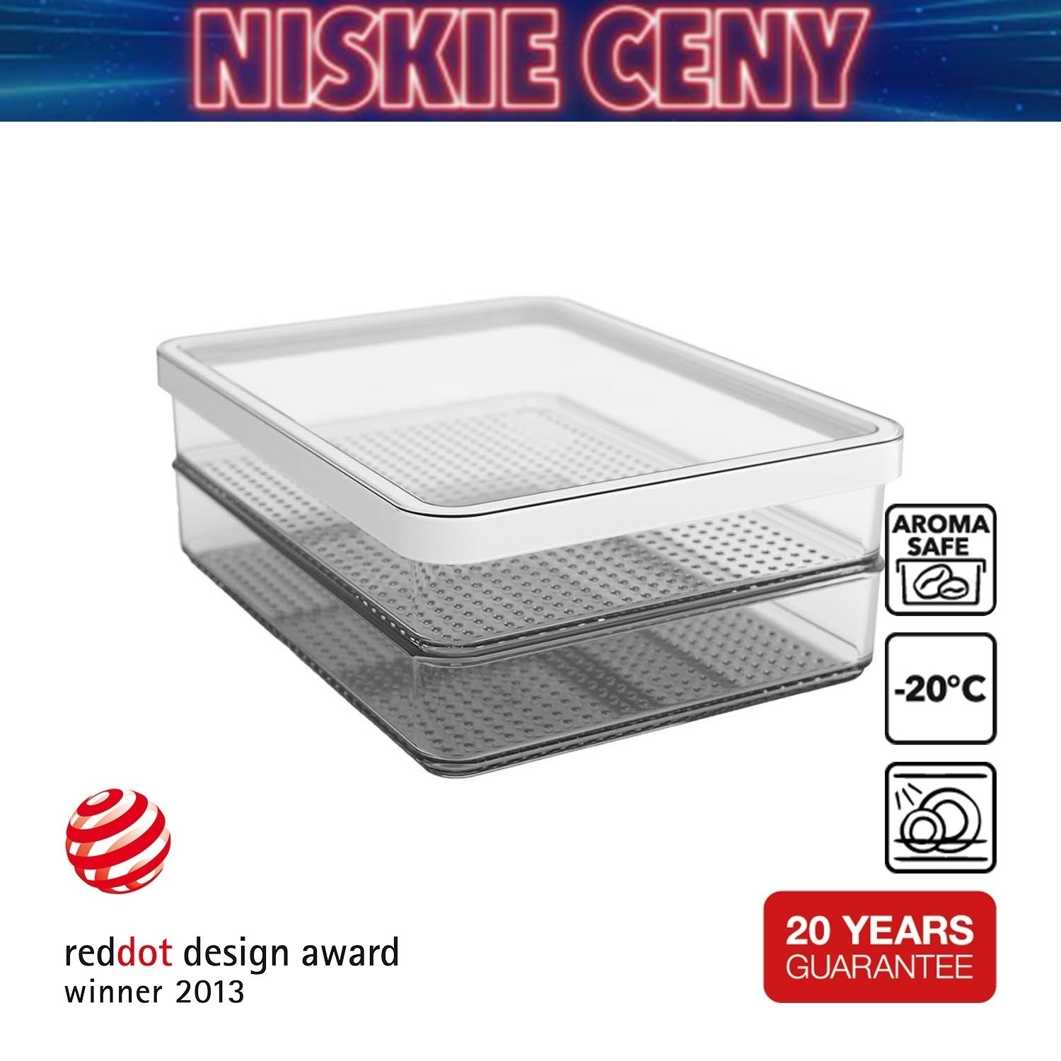 Zestaw 2 pojemników Rotho Loft, szerokie, 0,85 l