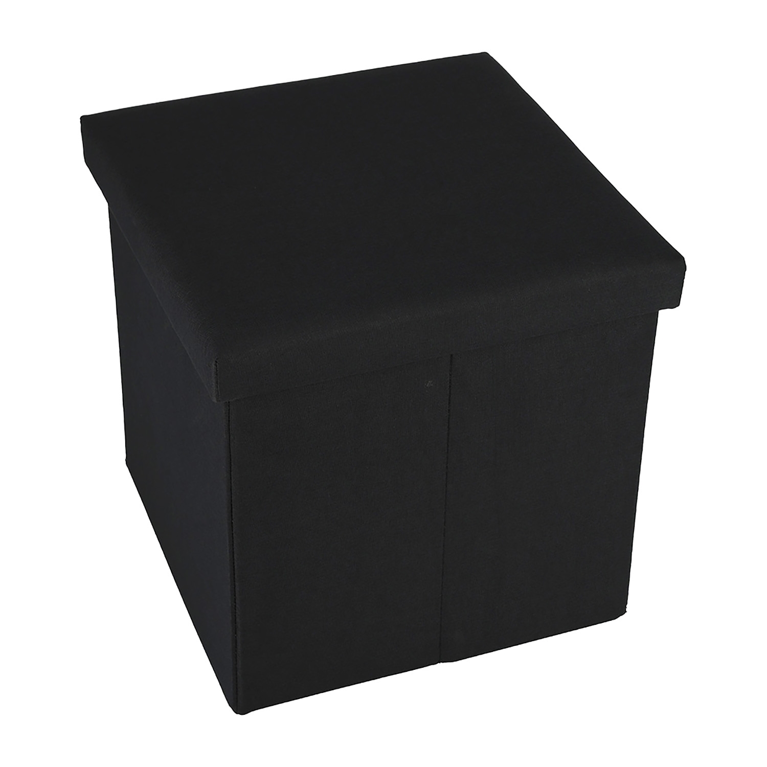 Puf ze schowkiem Smukee Home, 38 x 38 x 38 cm, czarny