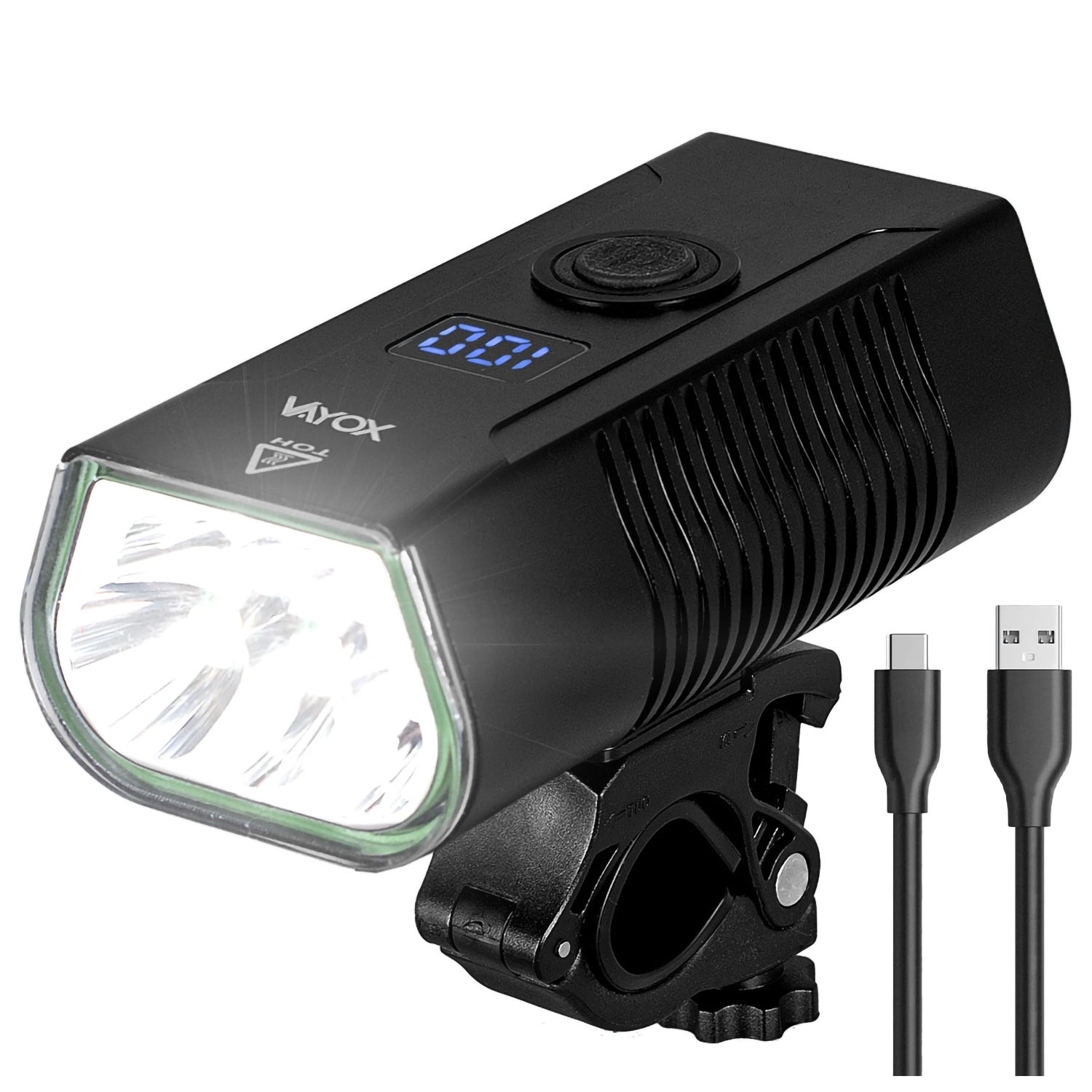Lampka rowerowa przednia Vayox VA0073, 1020 lm, akumulatorowa, z powerbankiem