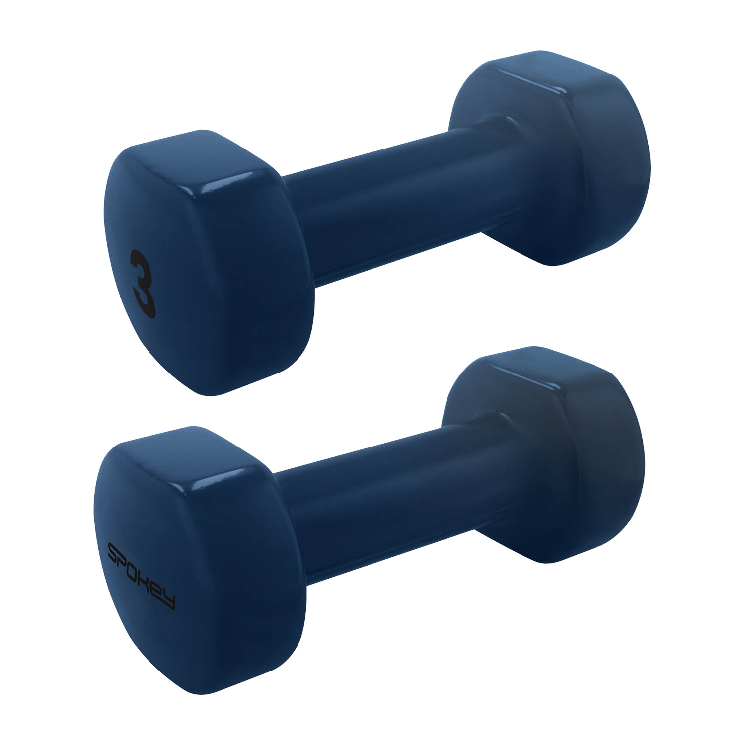 Zestaw 2 hantli Spokey Shape, 2 x 3 kg, granatowe