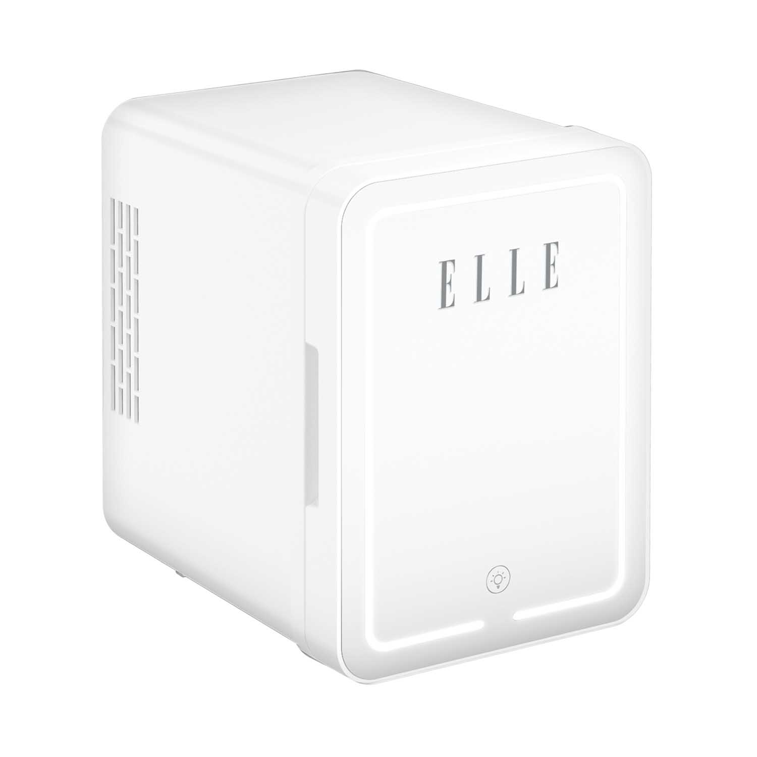 Minilodówka na kosmetyki Elle Home, z lusterkiem LED, 4 l, biała