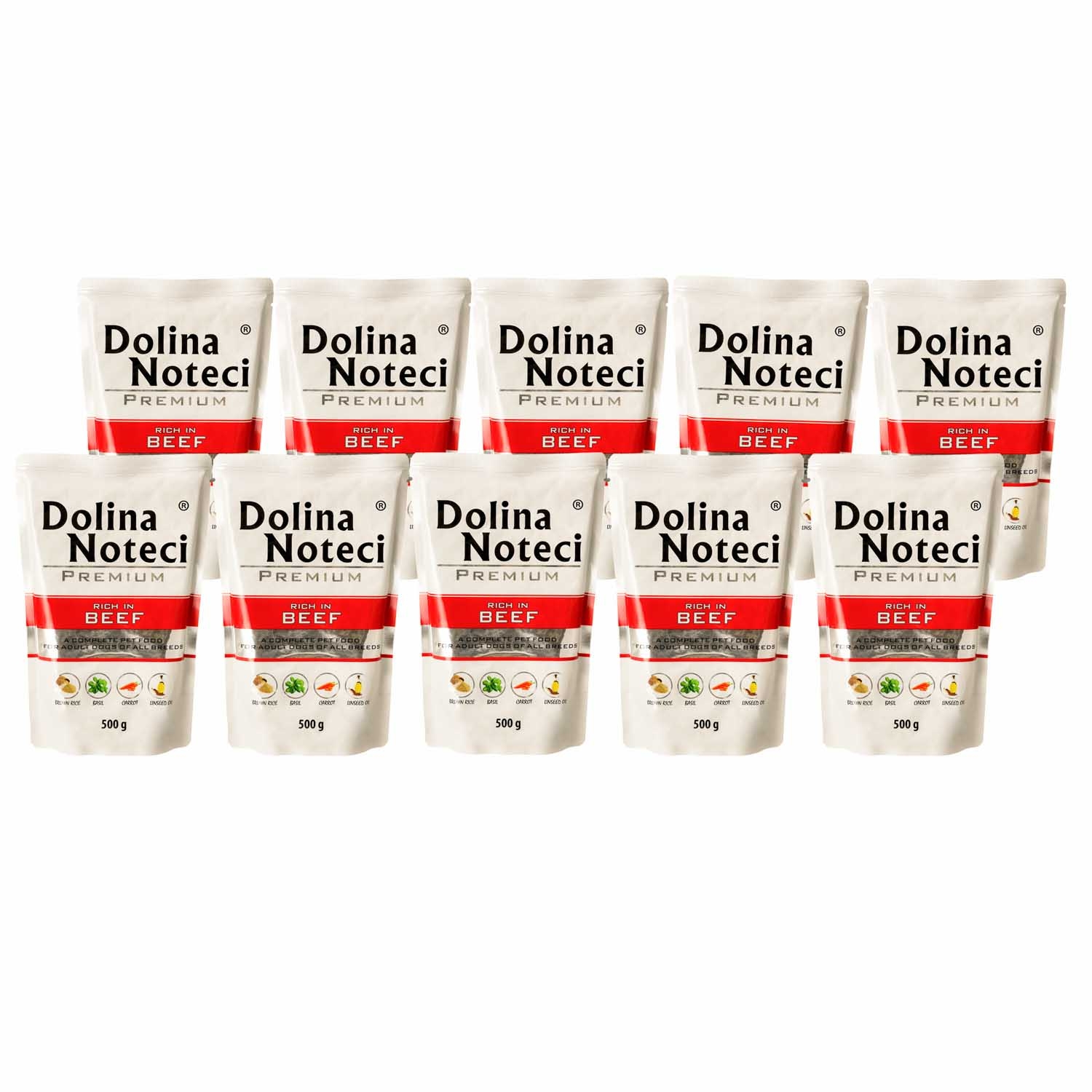 Karma dla psa Dolina Noteci, z wołowiną, mokra, 10 x 500 g