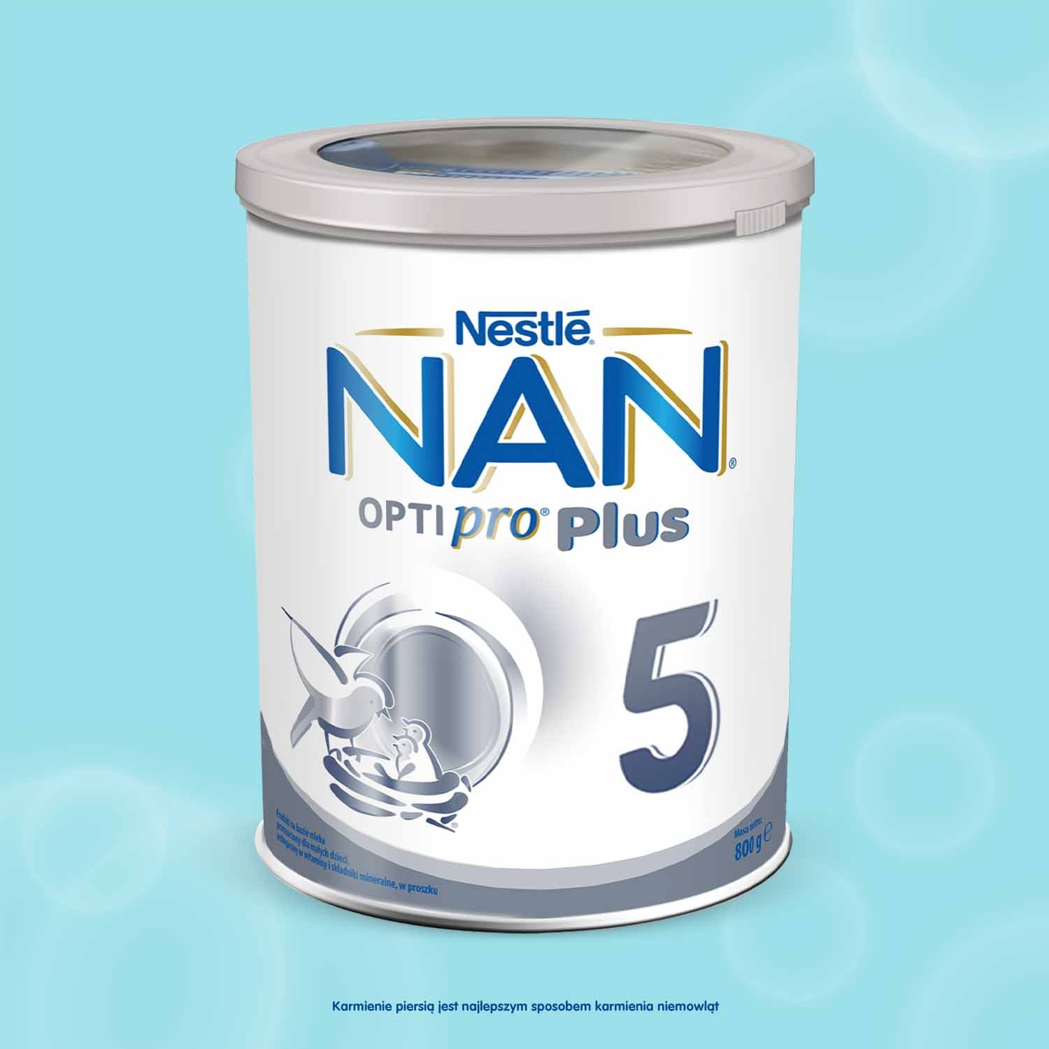 Produkt na bazie mleka NAN Optipro Plus 5, dla małych dzieci, 800 g