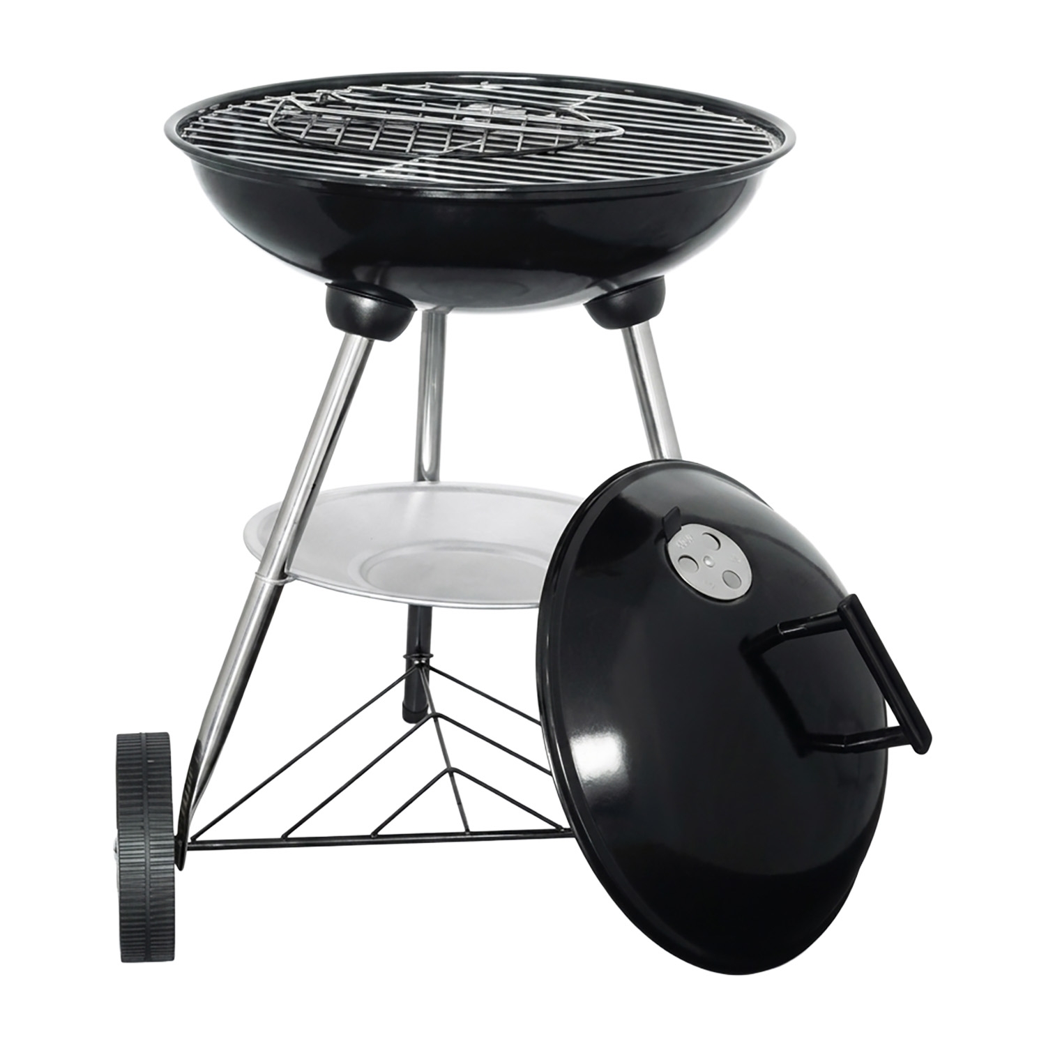 Grill ogrodowy węglowy Time For Grill, kulisty, z pokrywą