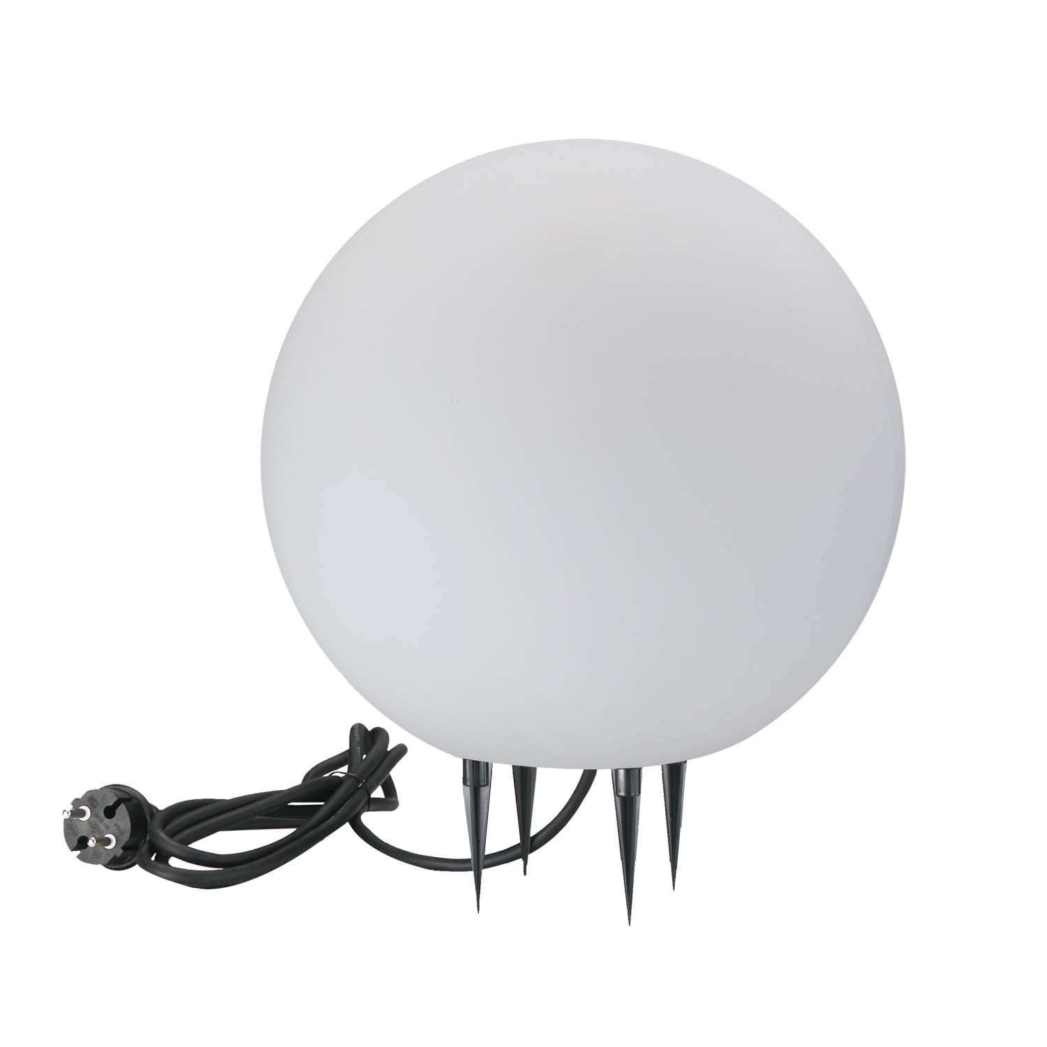 Lampa ogrodowa 30 cm, kula, E27, biała