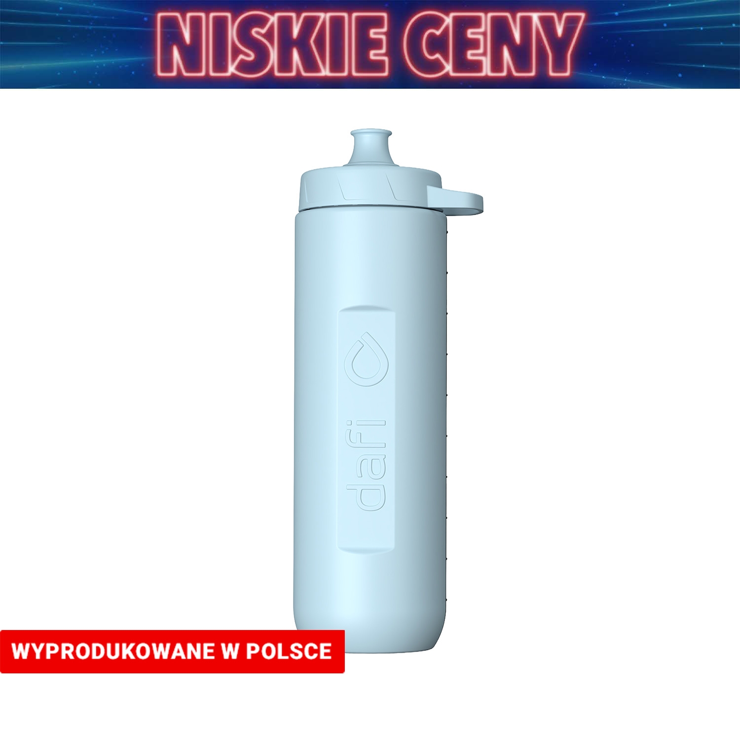 Bidon filtrujący Dafi Rush, 1 l, z wkładem filtrującym, dove blue