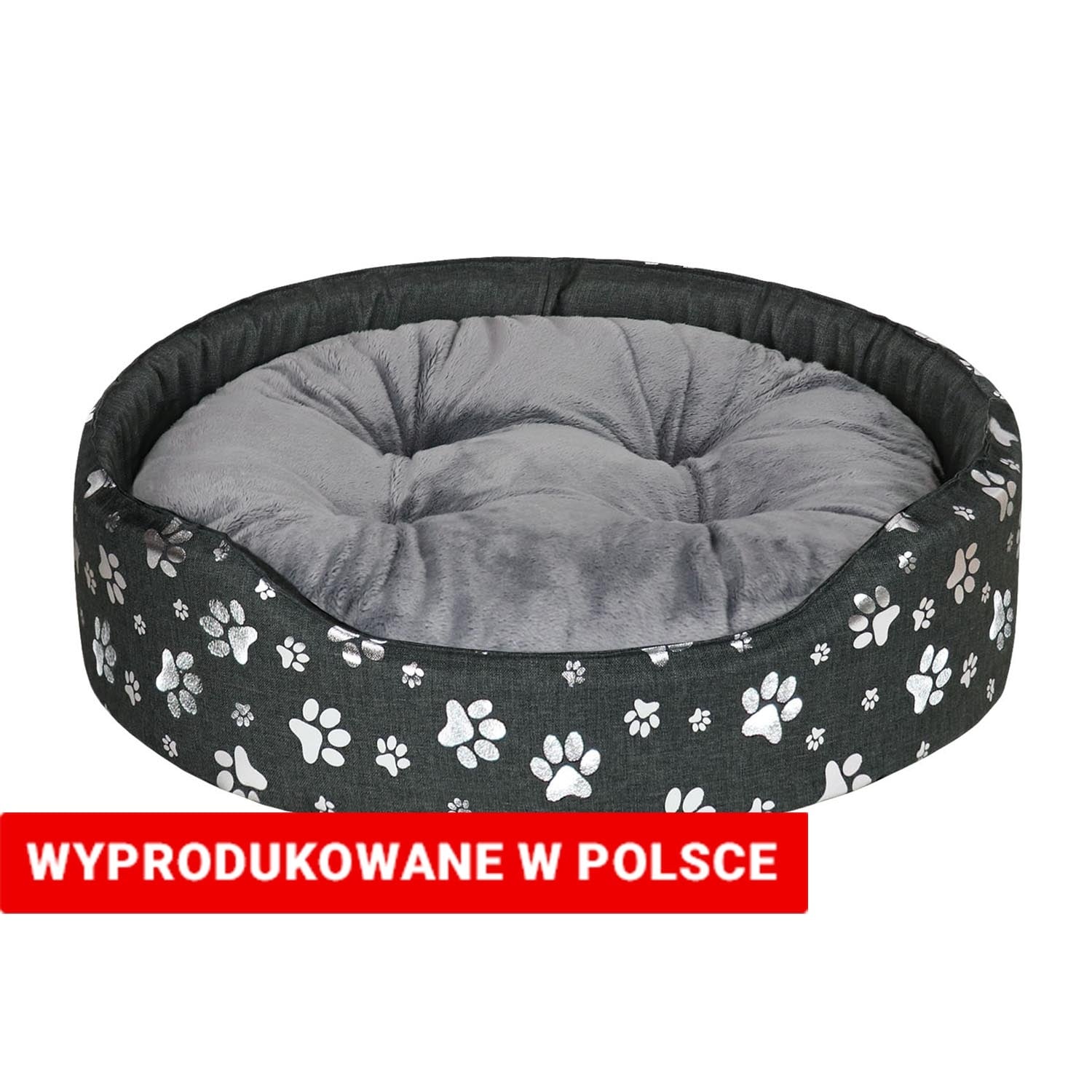 Sofa dla psa Dogguru Ruby King, łapki, czarna