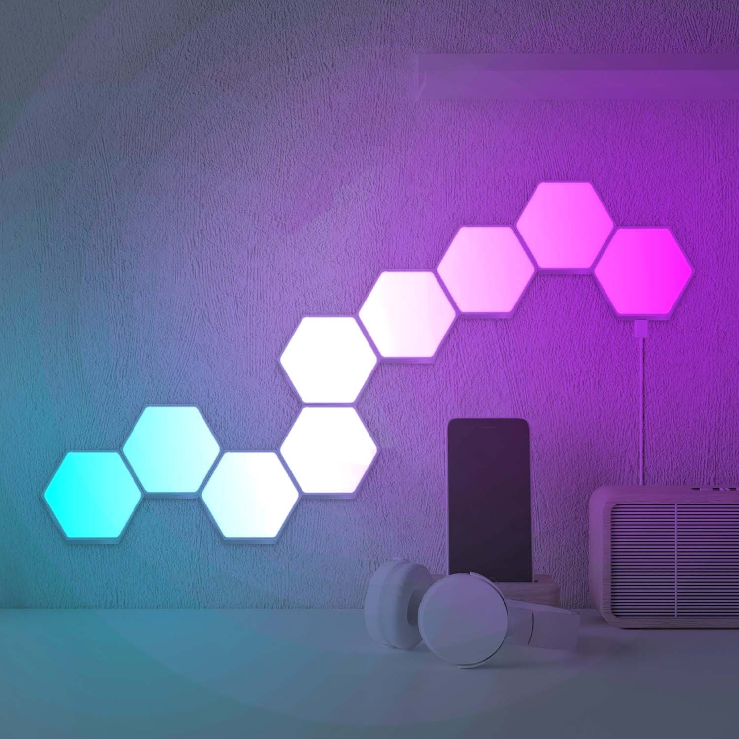 Lampka dekoracyjna LED Sanico Goldlux Maya RGB, 9 el., z pilotem RF