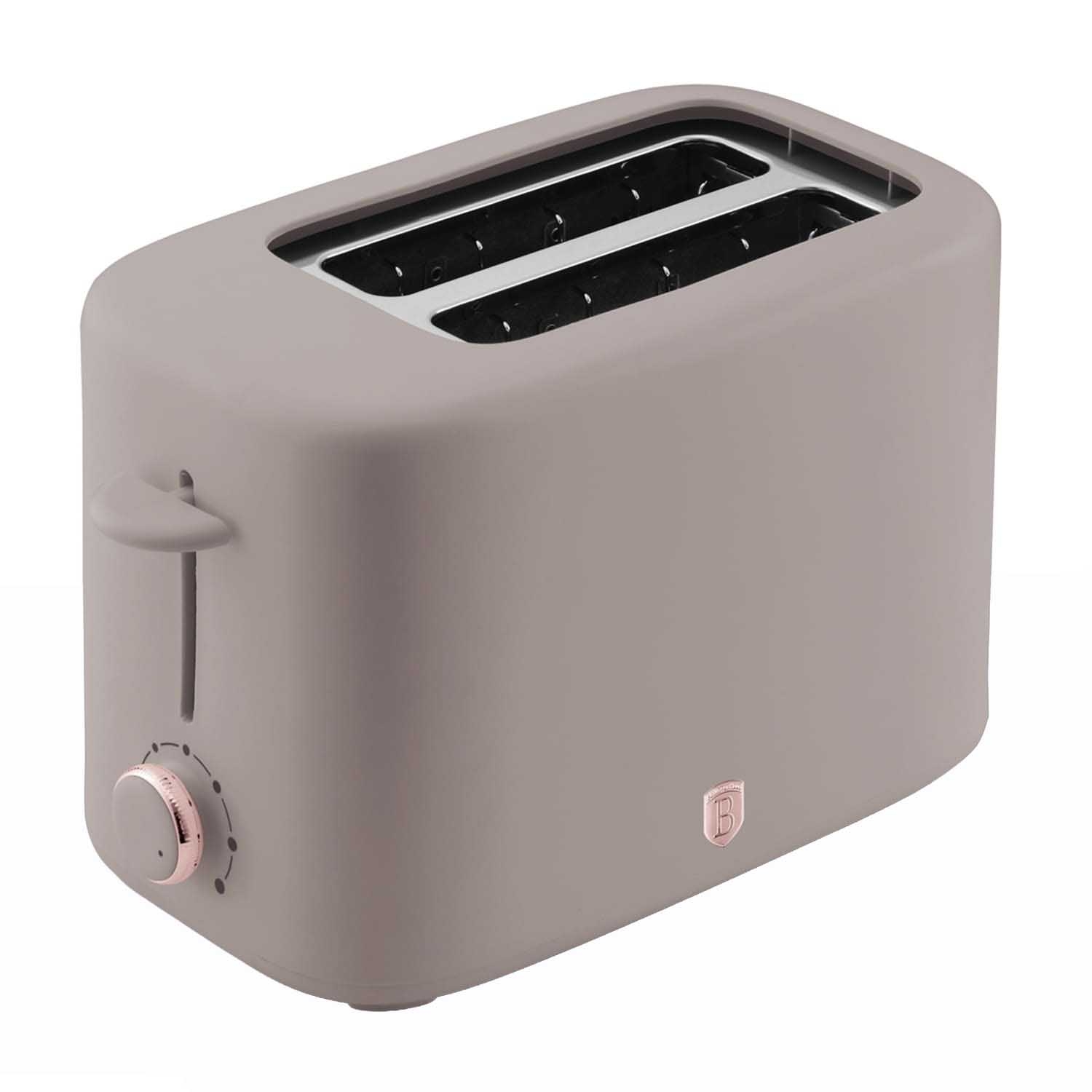 Toster BerlingerHaus H/9701, 750 W, z pokrywą przeciwkurzową, taupe