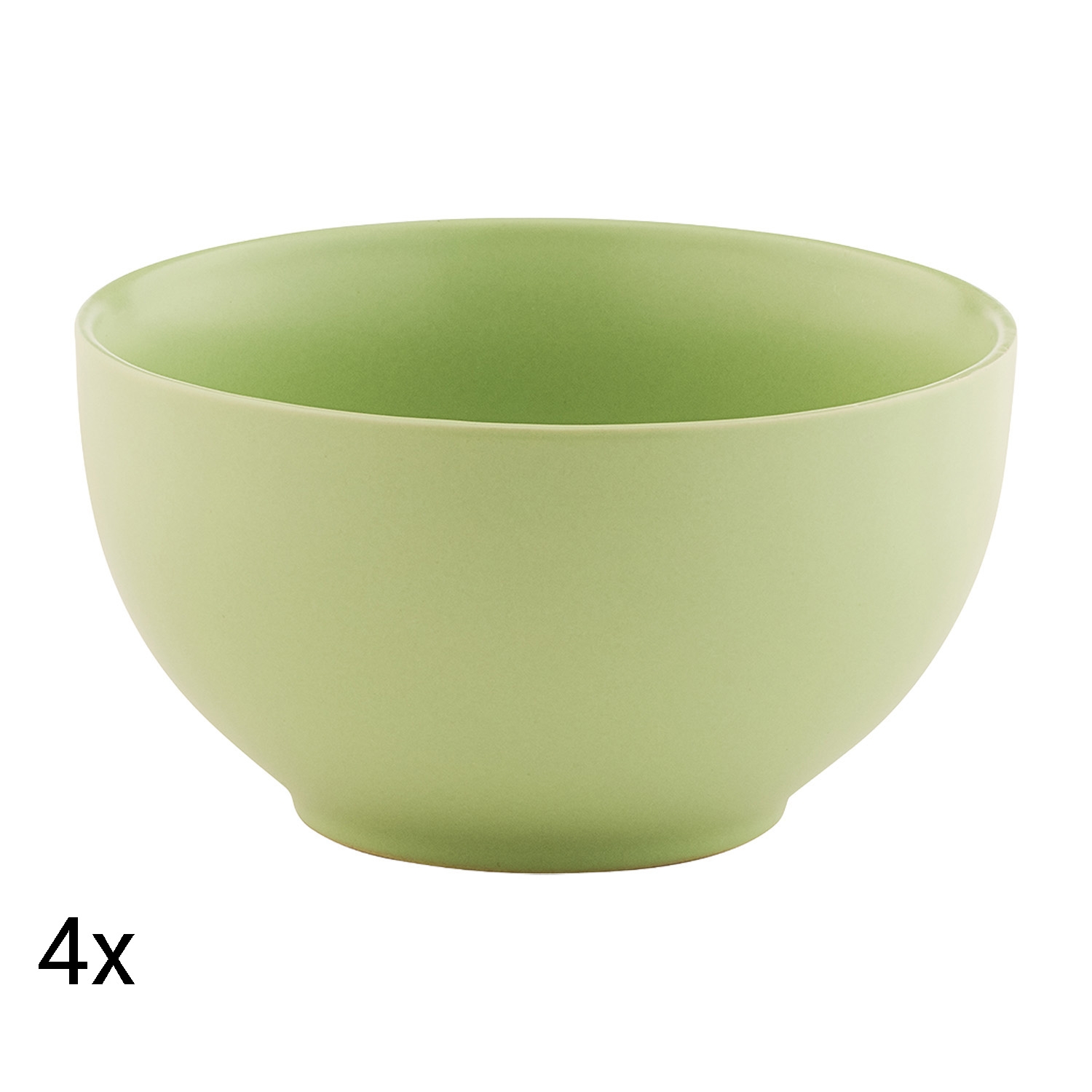 Zestaw salaterek ceramicznych Domotti Pastelli, 660 ml, 14 cm, 4 sztuki, zielone
