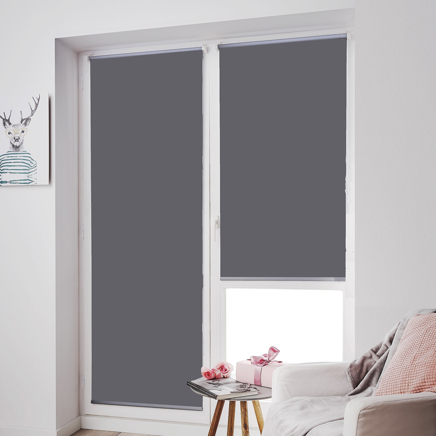 Miniroleta zaciemniająca 68 x 120 cm Decoteam, szara