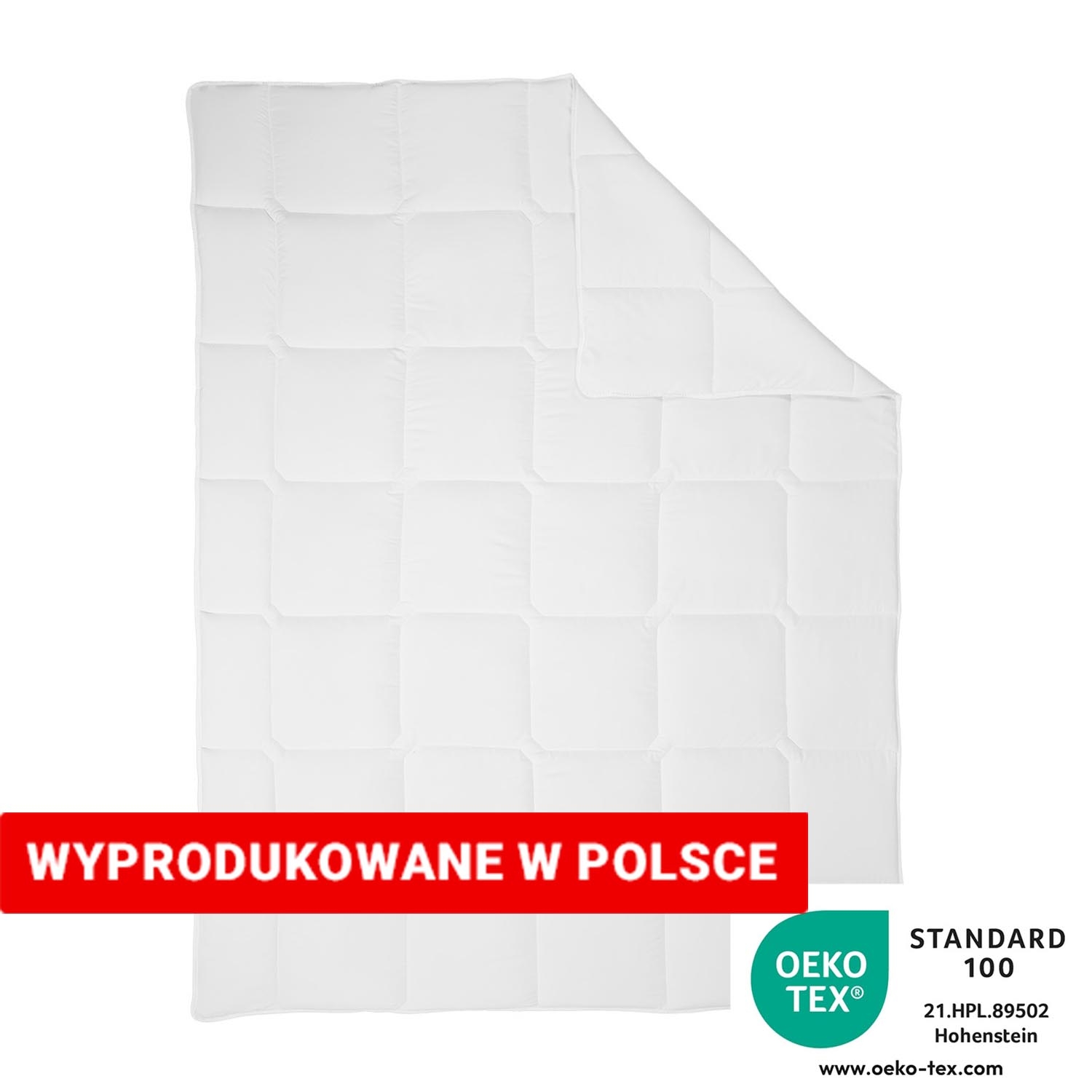 Kołdra 160 x 200 cm Antibacterial Smukee Home, biała