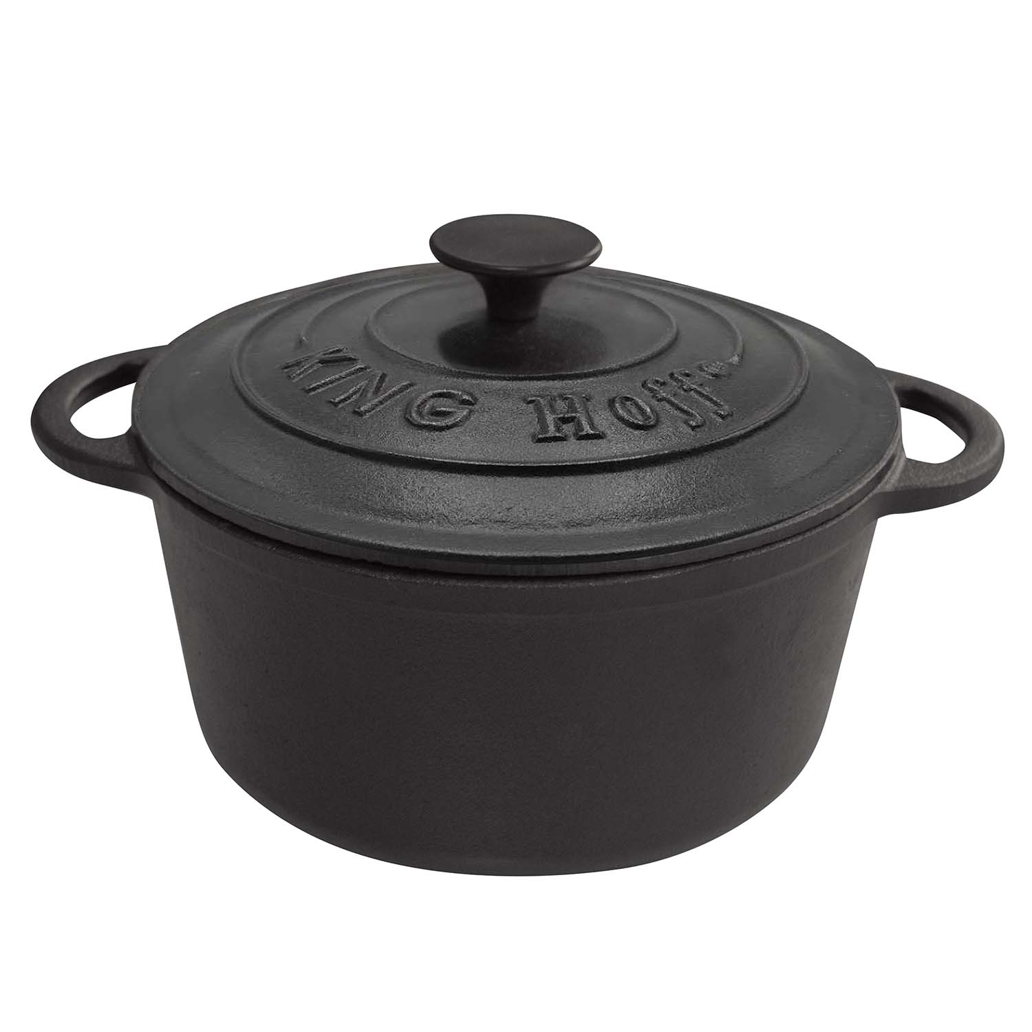 Garnek żeliwny Kinghoff, 4 l, czarny