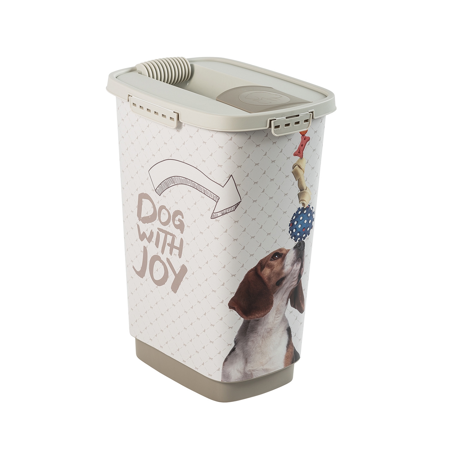 Pojemnik na karmę Rotho CODY Dog, 25 L, beżowy