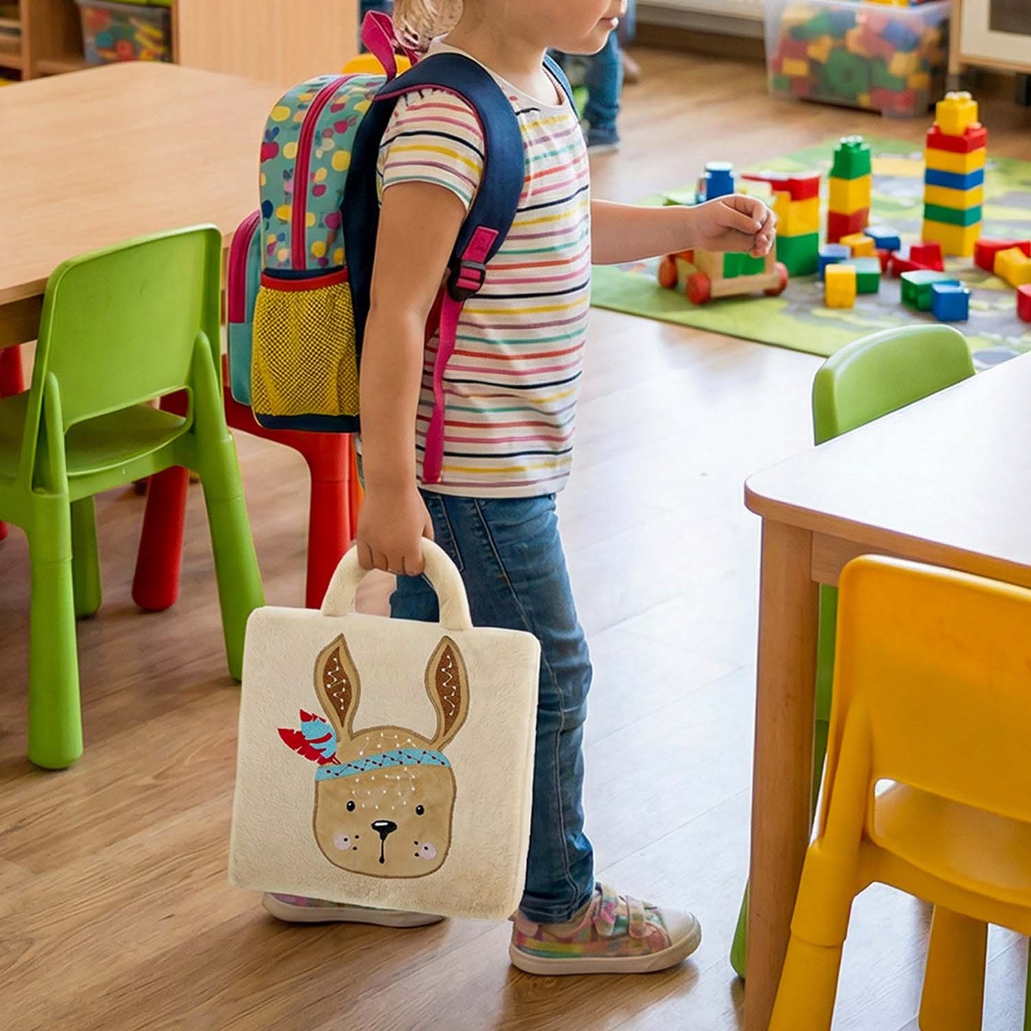 Koc poduszka Domarex Mooky, 2 w 1, beżowy